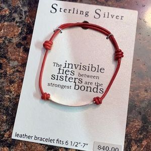 Leather “sisters” bracelet
